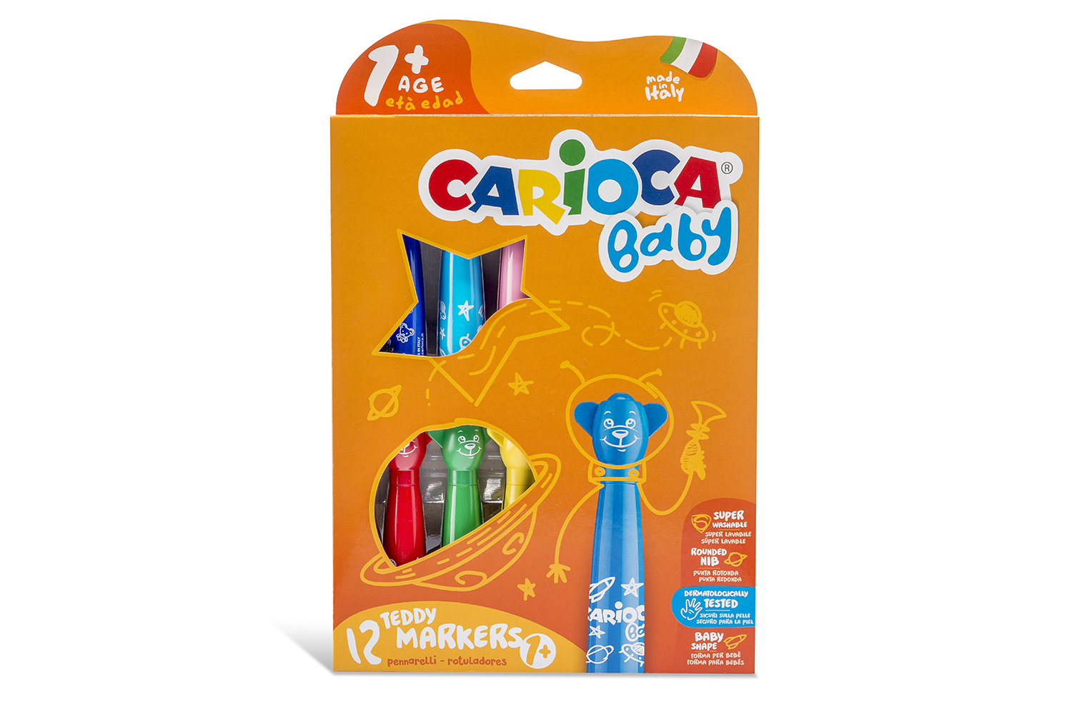 Carioca crayon de couleur Baby 3-en-1, couleurs assorties, 10 pièces en  étui cartonné