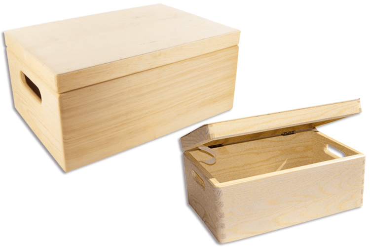 Boîte de rangement en bois - 29 x 19.5 cm - Boîtes en bois - 10 Doigts