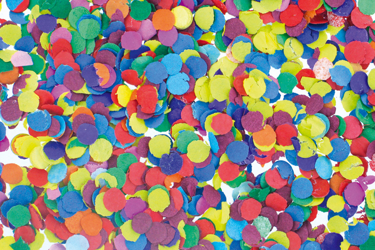 Enveloppes transparentes avec confettis multicolores
