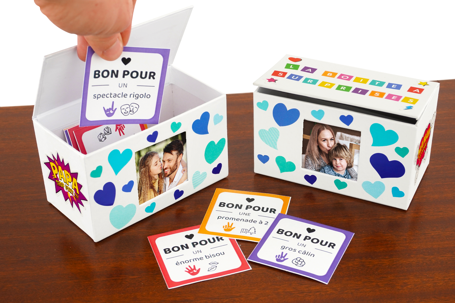 Boîte à bons cadeaux pour la fête des parents