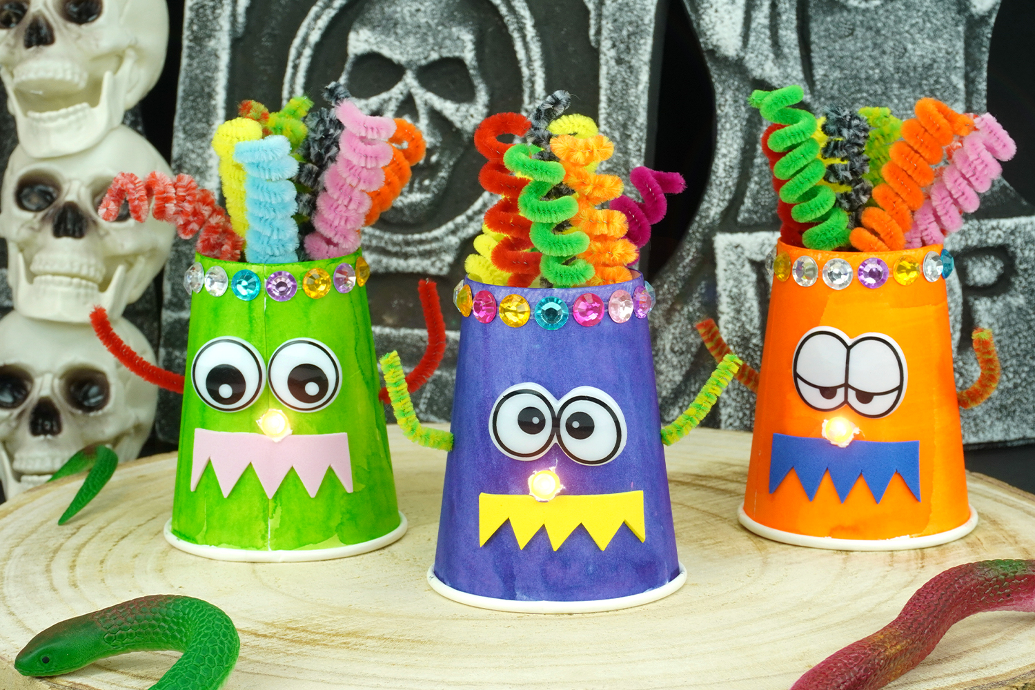 30pcs petits gobelets jouets en plastique Halloween modèle gobelet jouets