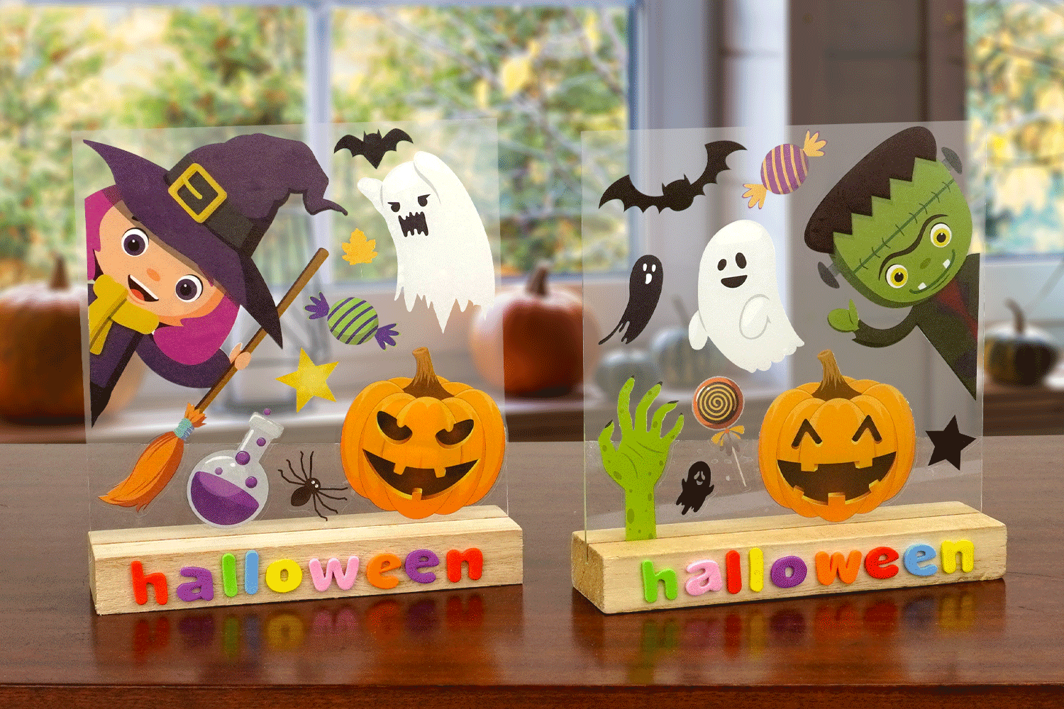 Scène d'Halloween avec stickers