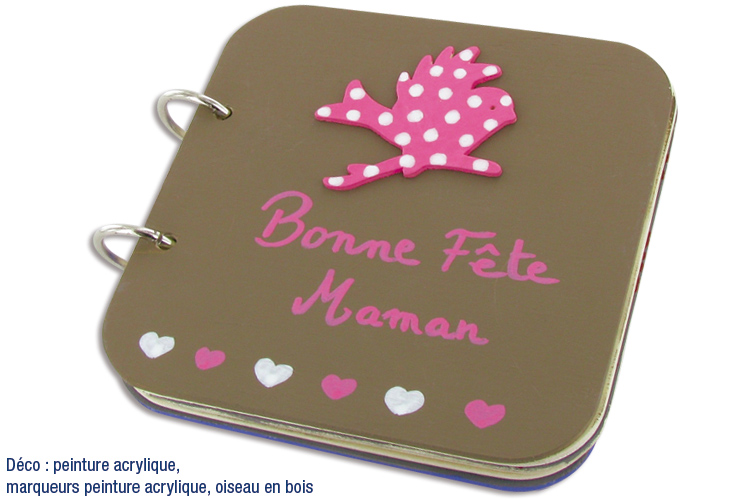 Album photos en bois "Bonne fête Maman"
