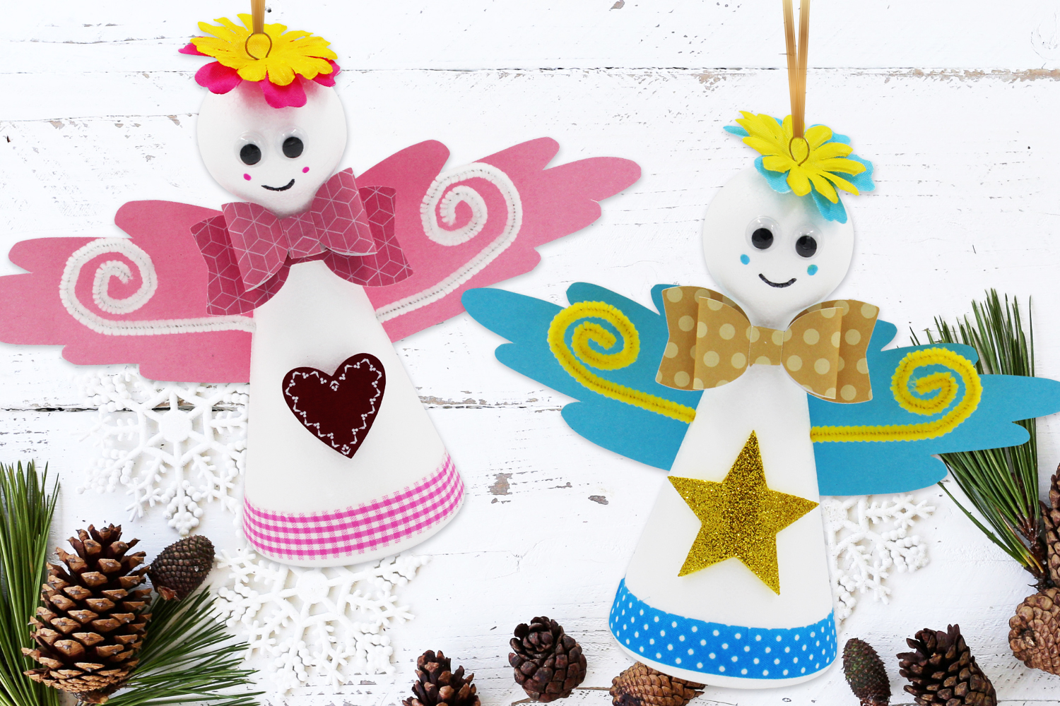 Ange de Noël en macramé - Articles décoratifs et accessoires