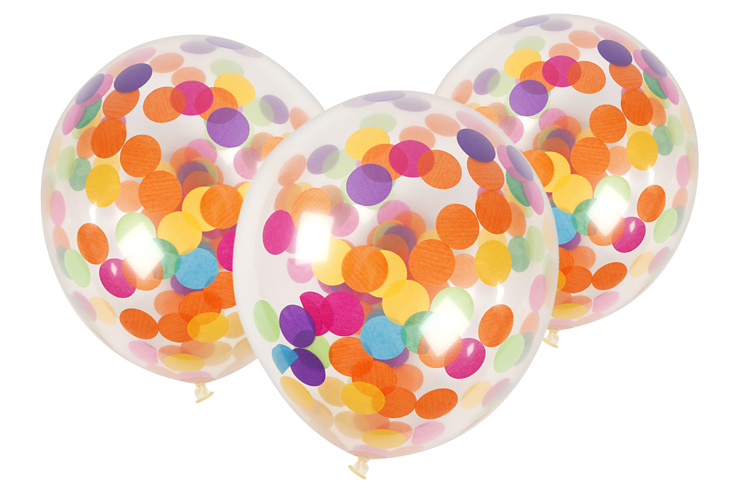 Paquet de 6 ballons à confettis - Doré - Bobidibou