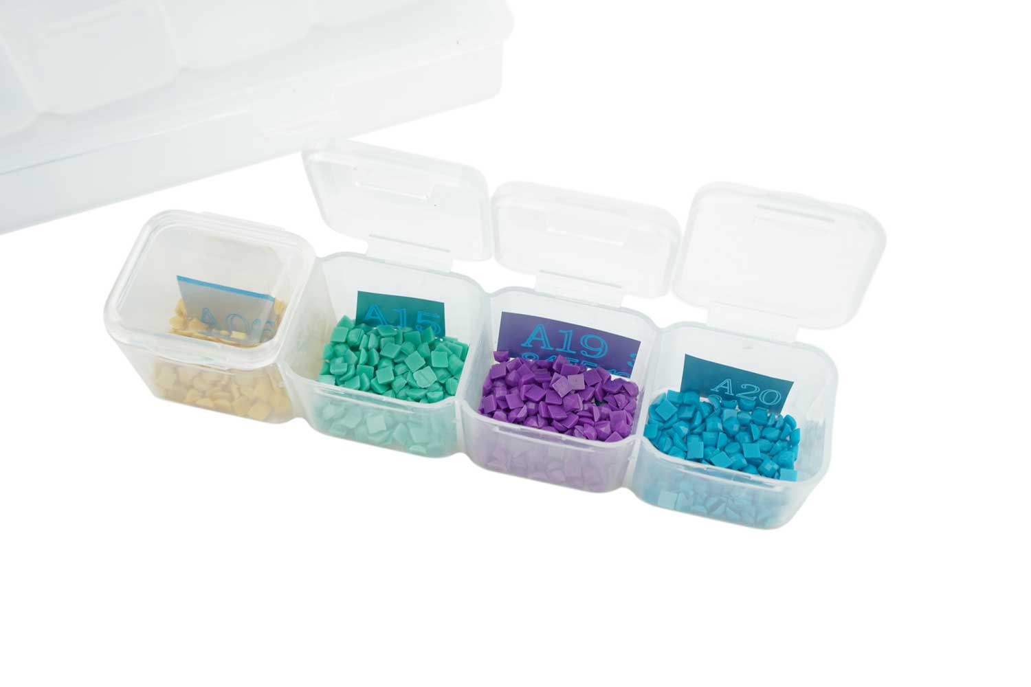 Boîte de rangement,Boite Rangement Perles en Plastique Transparent,Petits  Pots Amovibles avec Couvercle,pour Perles, Bijoux,Broderie