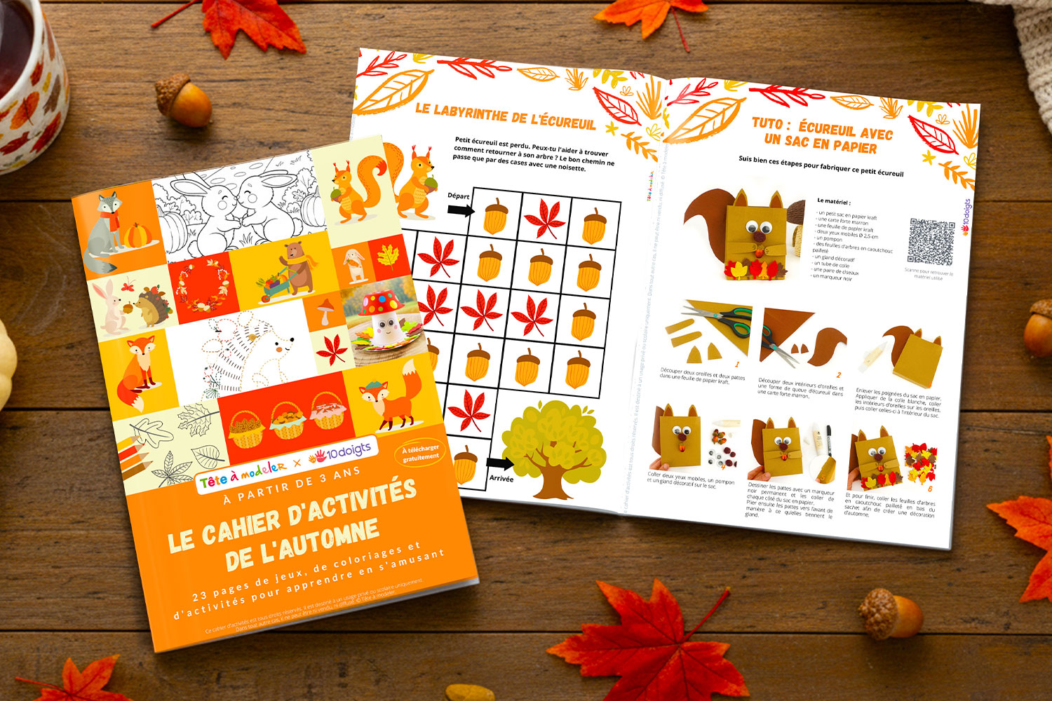 Carnet d'activités de l'automne conçu avec Tête à modeler