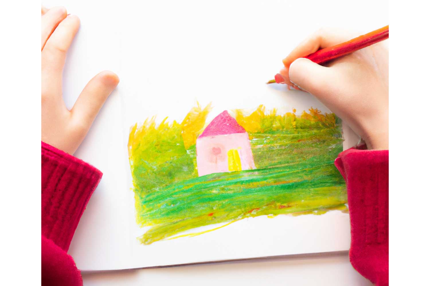 Papier peint Dessin au crayon - enfant 