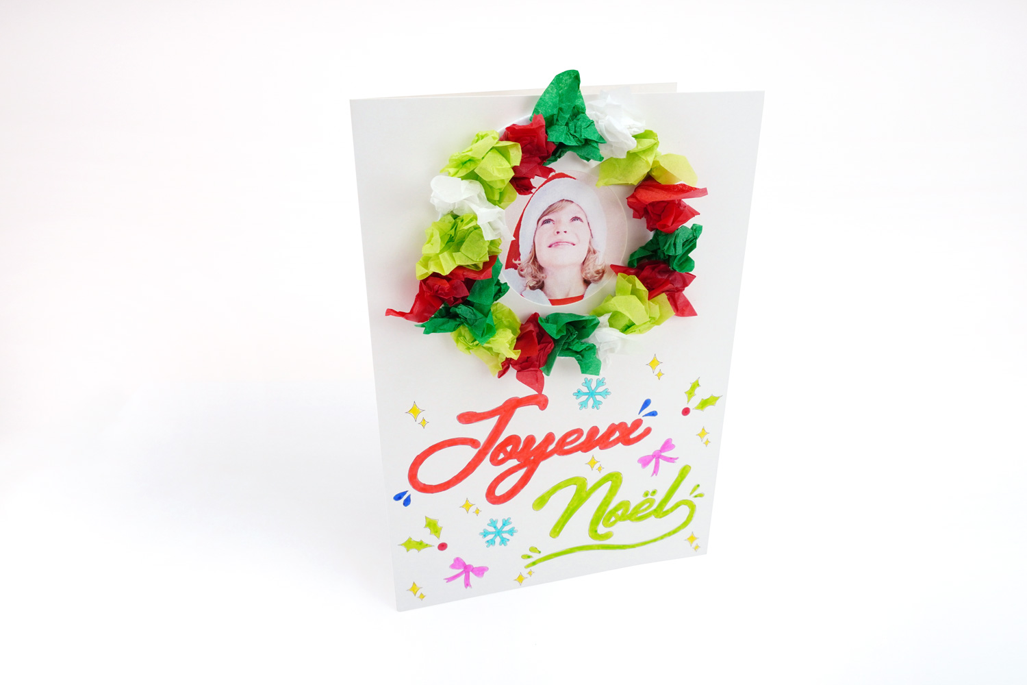 Kit couronne de Noël en papier de soie - 6 couronnes - Kits activités Noël  - 10 Doigts