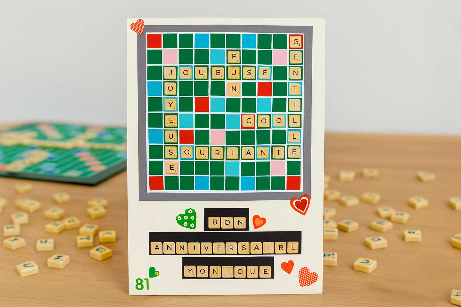 Cartes anniversaire Scrabble