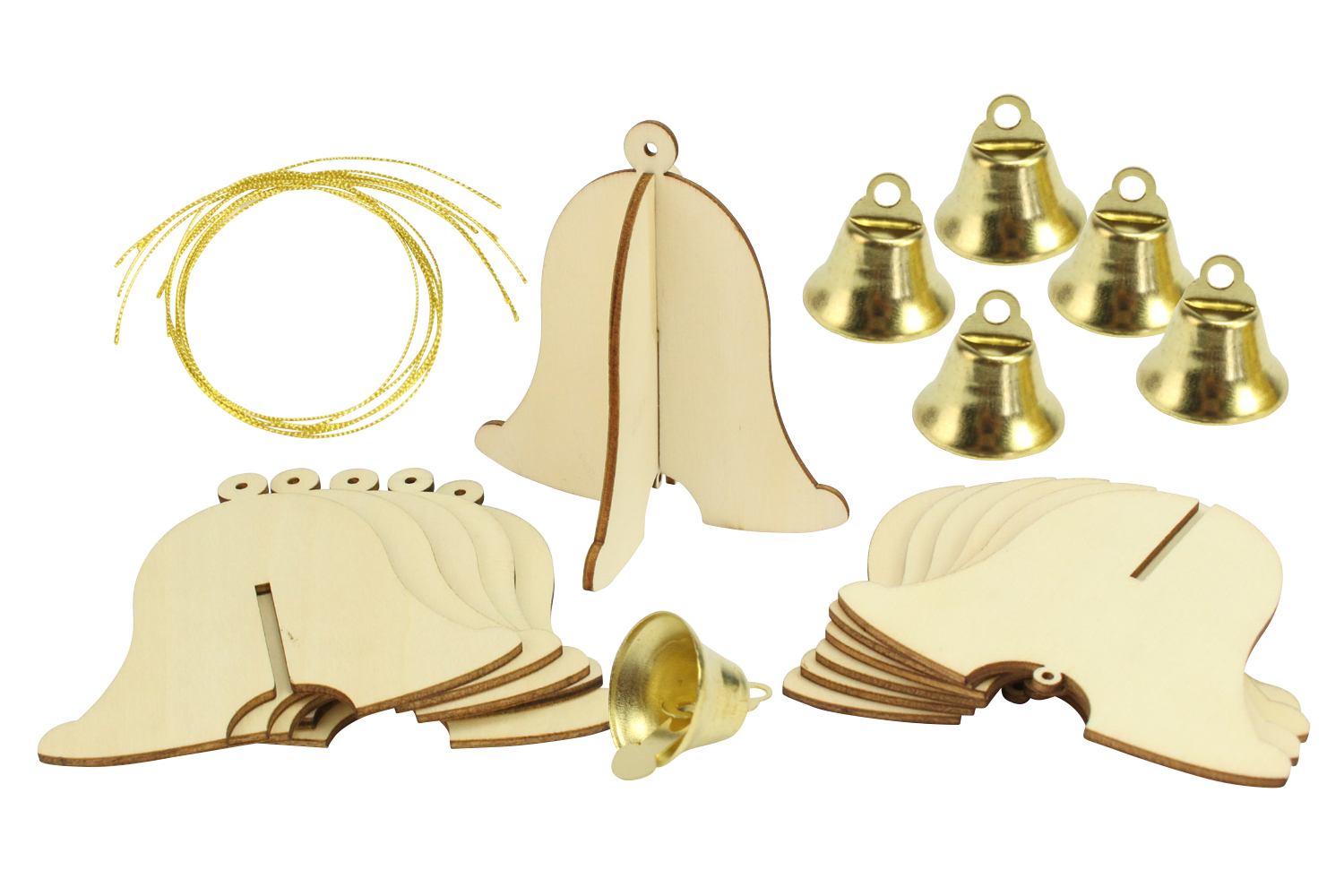 Clochettes métalliques dorées - 30 pièces - Grelots et clochettes - 10  Doigts