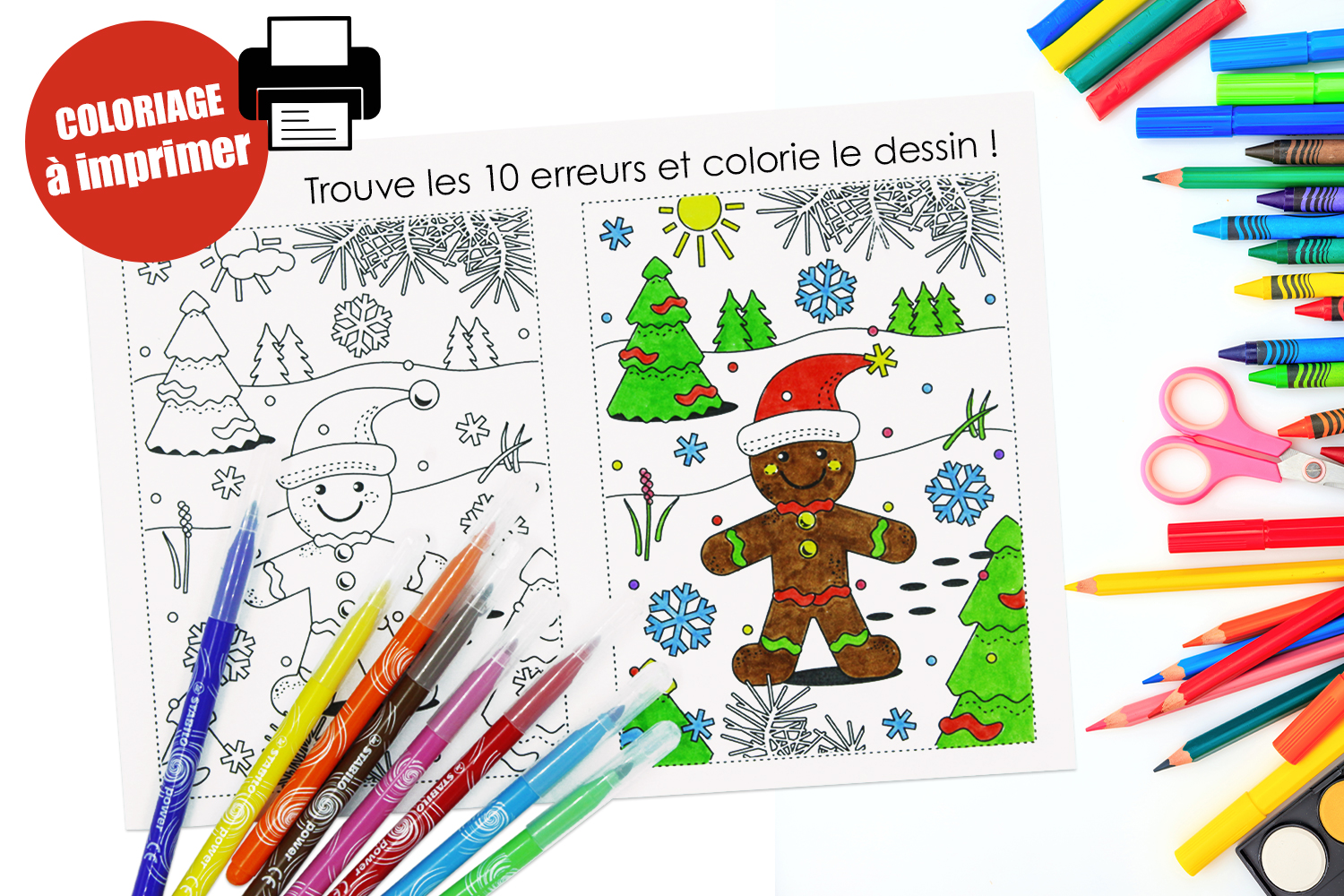 Coloriages et autres jeux de Noël gratuits à imprimer - Invitation  Anniversaire