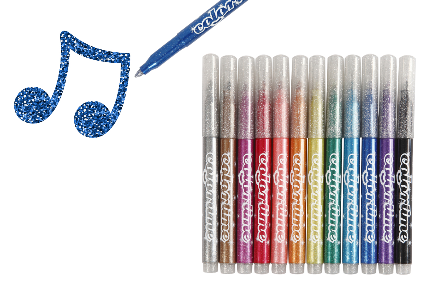 6 feutres textile fluo Glitter Deco - 3 mm - Dessin et coloriage enfant -  Achat & prix