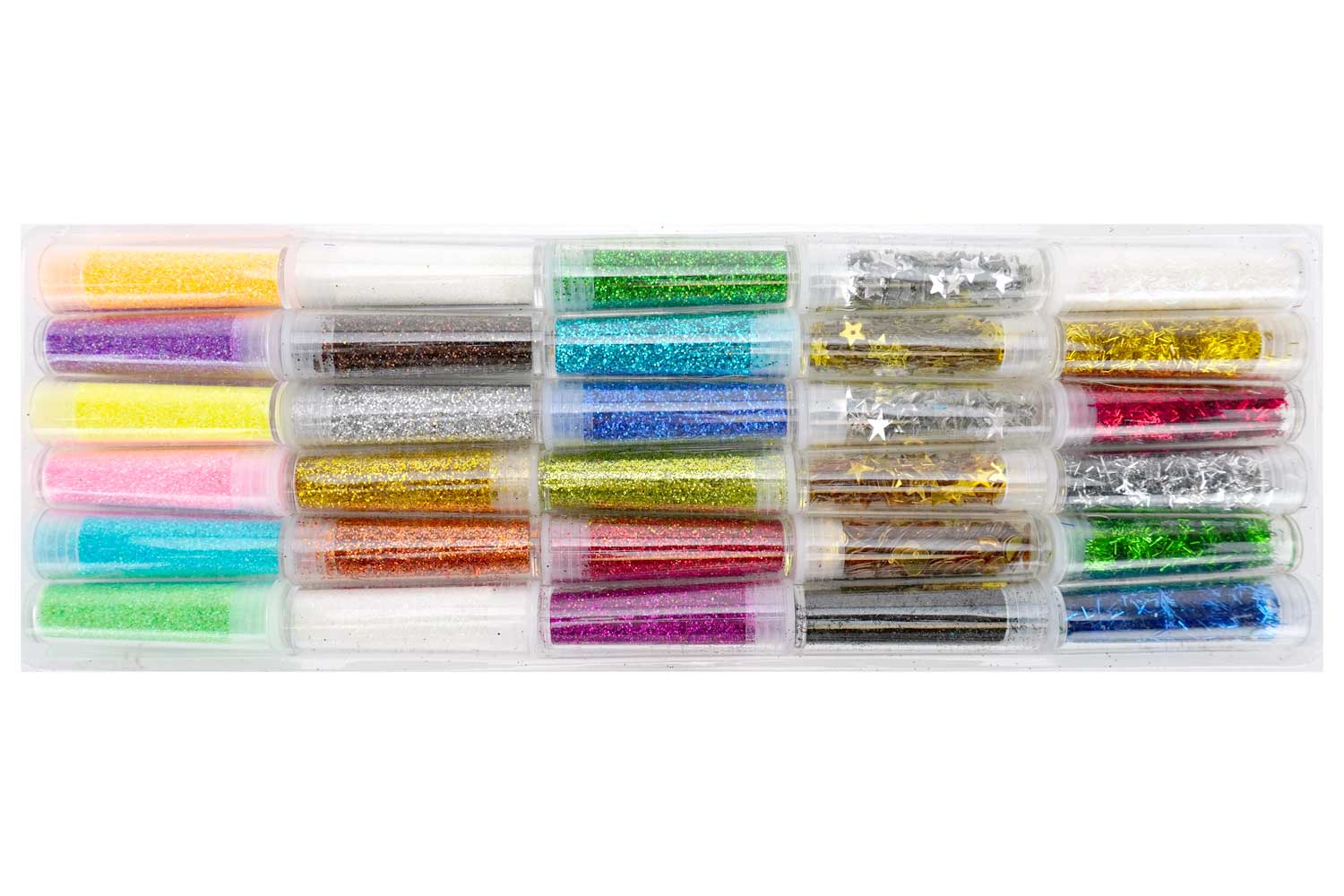 Paillettes couleurs assorties, 3.5 gr - 30 tubes - Paillettes à saupoudrer  - 10 Doigts