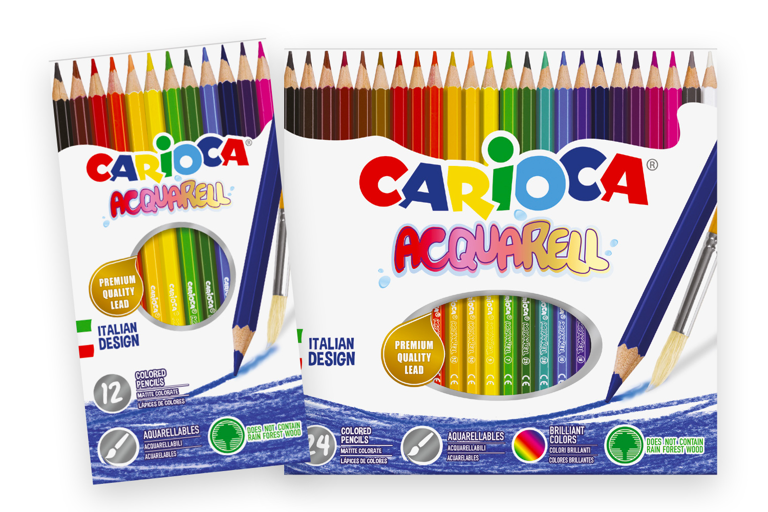 Crayons De Couleur Aquarellables Carioca Crayons Aquarelles 10 Doigts