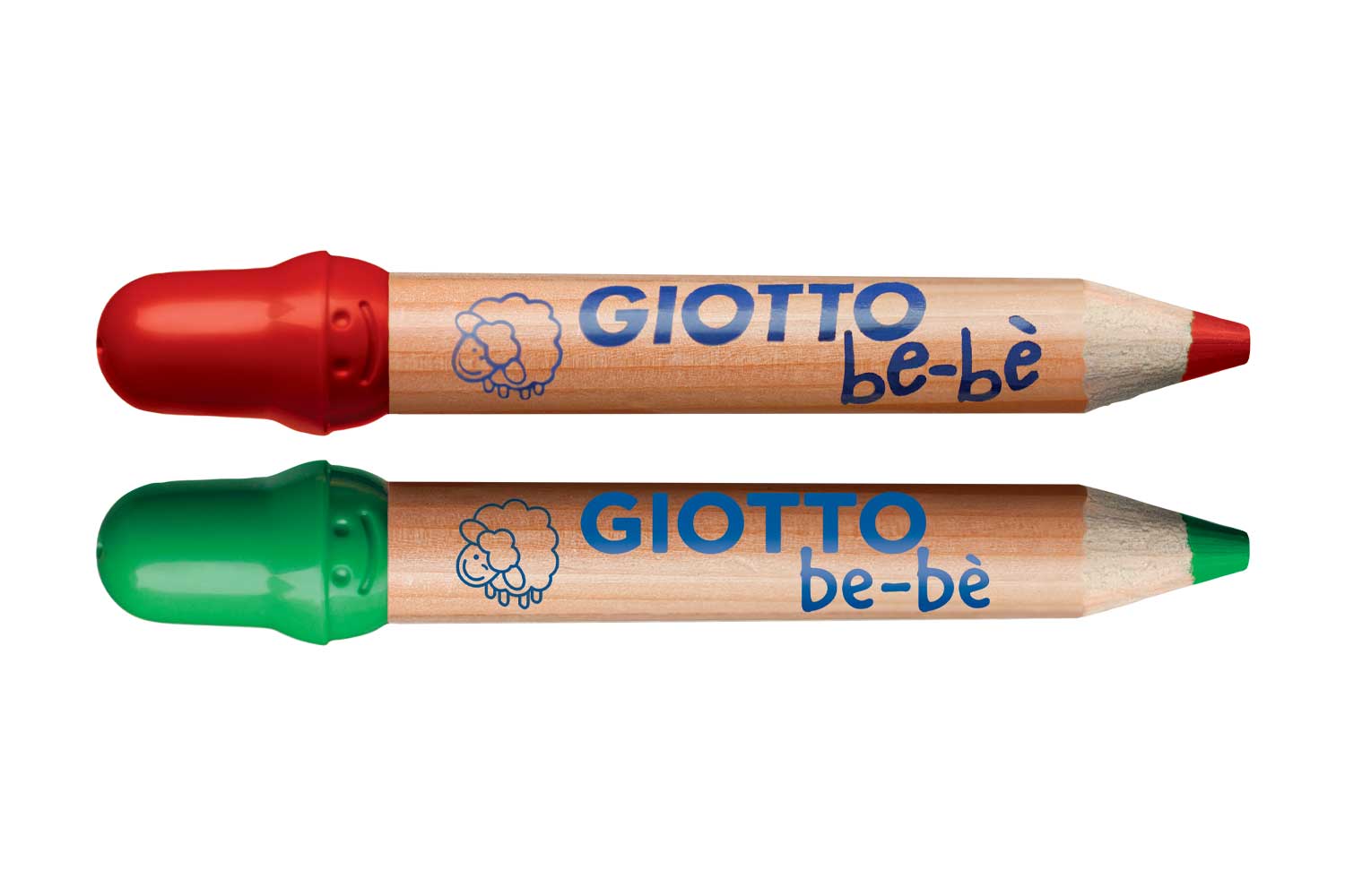 Crayons de couleurs Giotto be-bè x6 +étui avec accroche +taille-crayon  Giotto Bebe