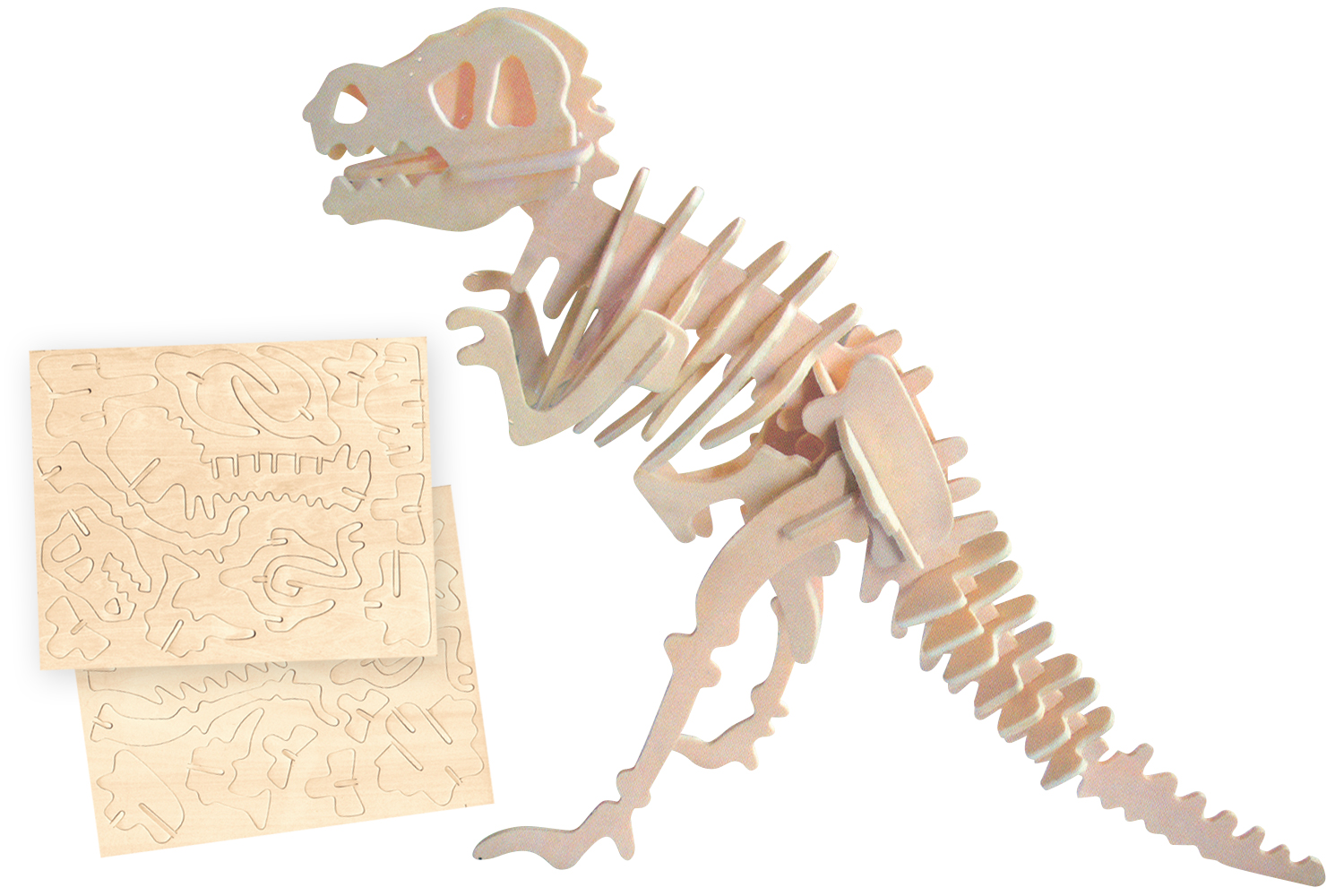 Pâte A Modeler - Squelettes De Dinosaures En Bois