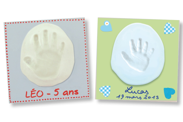 Les empreintes de nos mains - à fabriquer pour bébé