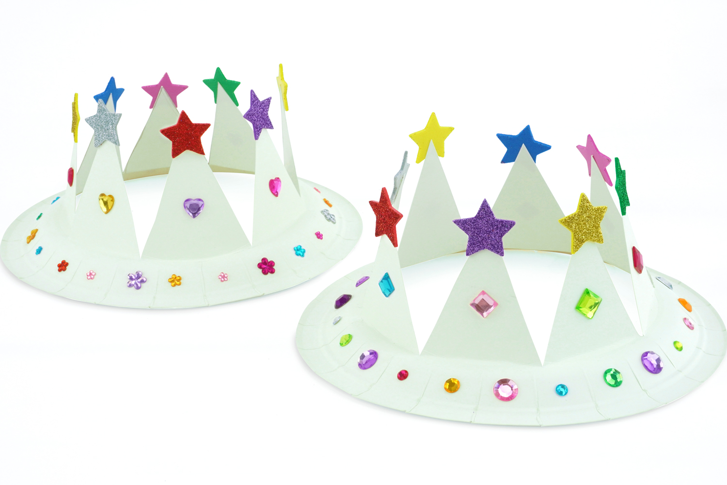 10 couronnes en papier cartonné pour sucettes - décoration de table de  fête- baptême prince