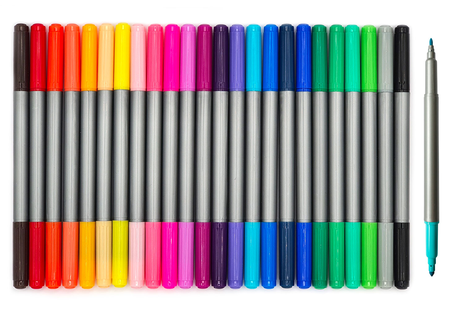 Lot de 24 crayons de couleur à double pointe 48 couleurs