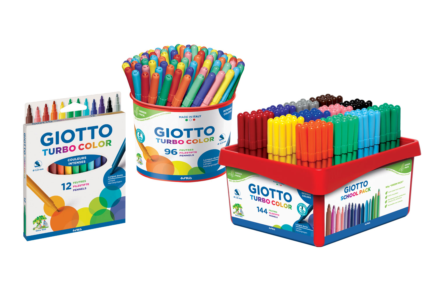 Schoolpack feutres Giotto Turbo color