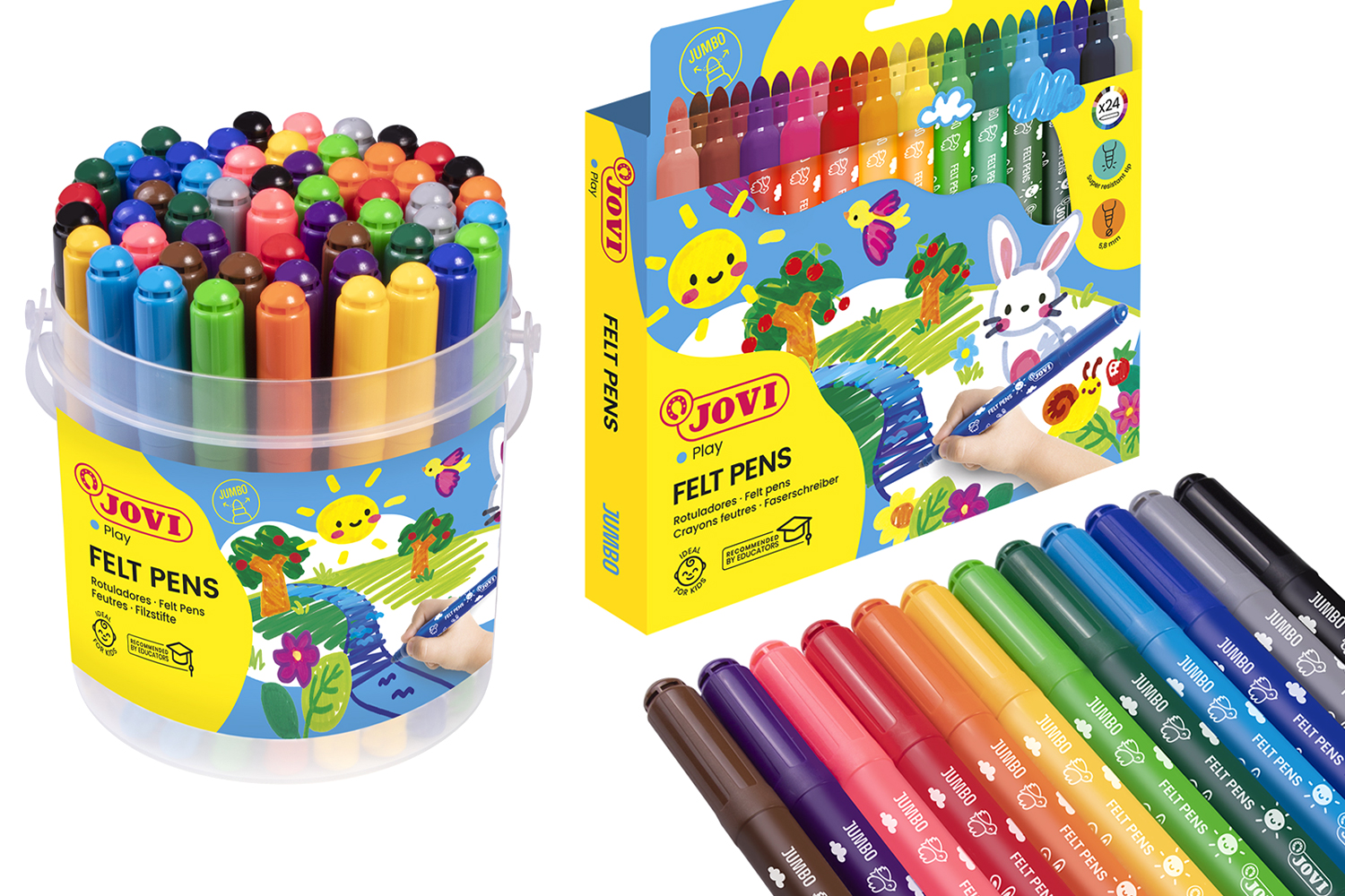 Bouton décoratif - Enfant - Crayons de couleur x 8