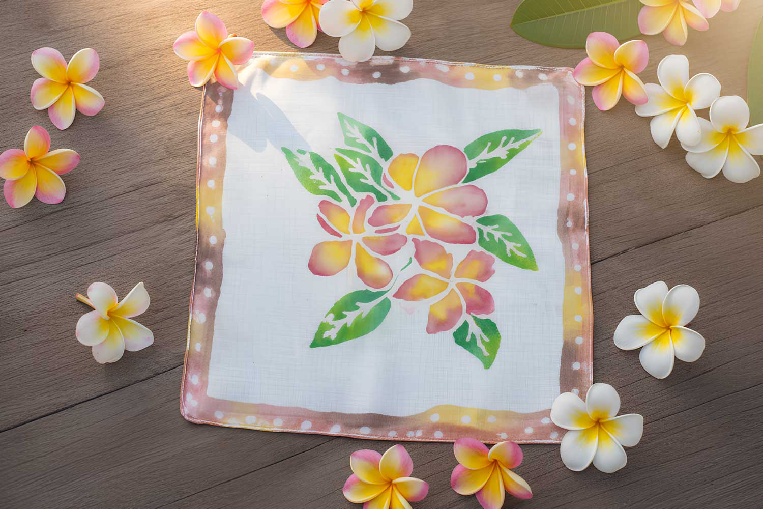 Foulard en soie, effet aquarelle