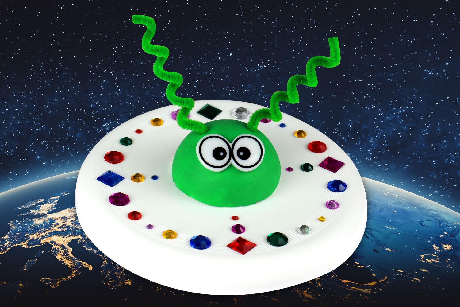 Frisbee de l'espace - Tutos Personnages rigolos - 10 Doigts