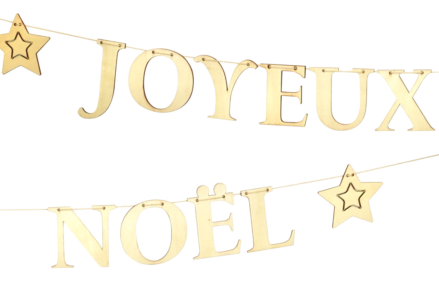 Stickers Joyeux Noël Rouge & Bois