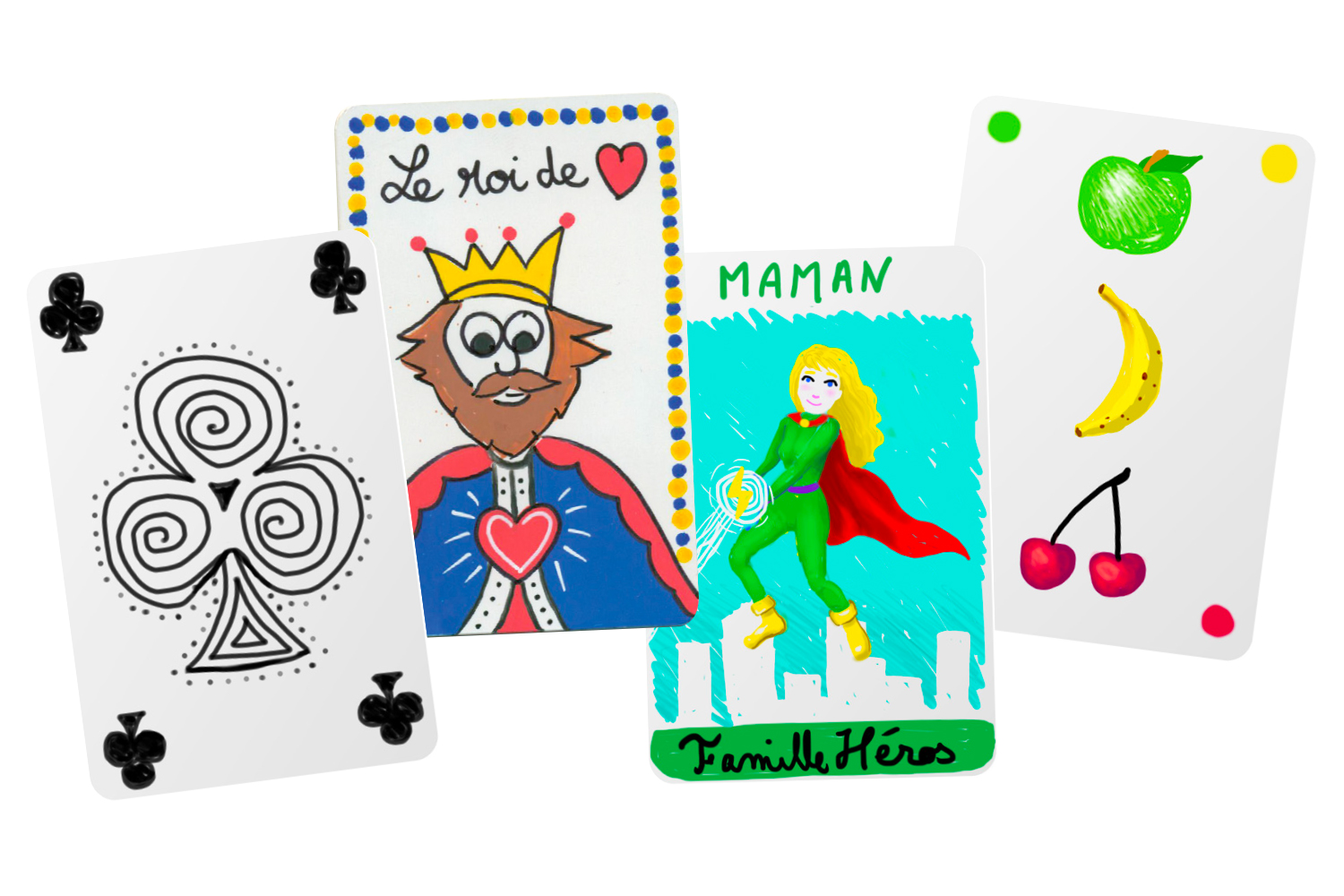 4 Pièces Porte Carte Enfant,Support Carte à Jouer,Porte Carte Enfant  Jeux,Porte Carte a Jouer pour Les Enfants et Les Seniors