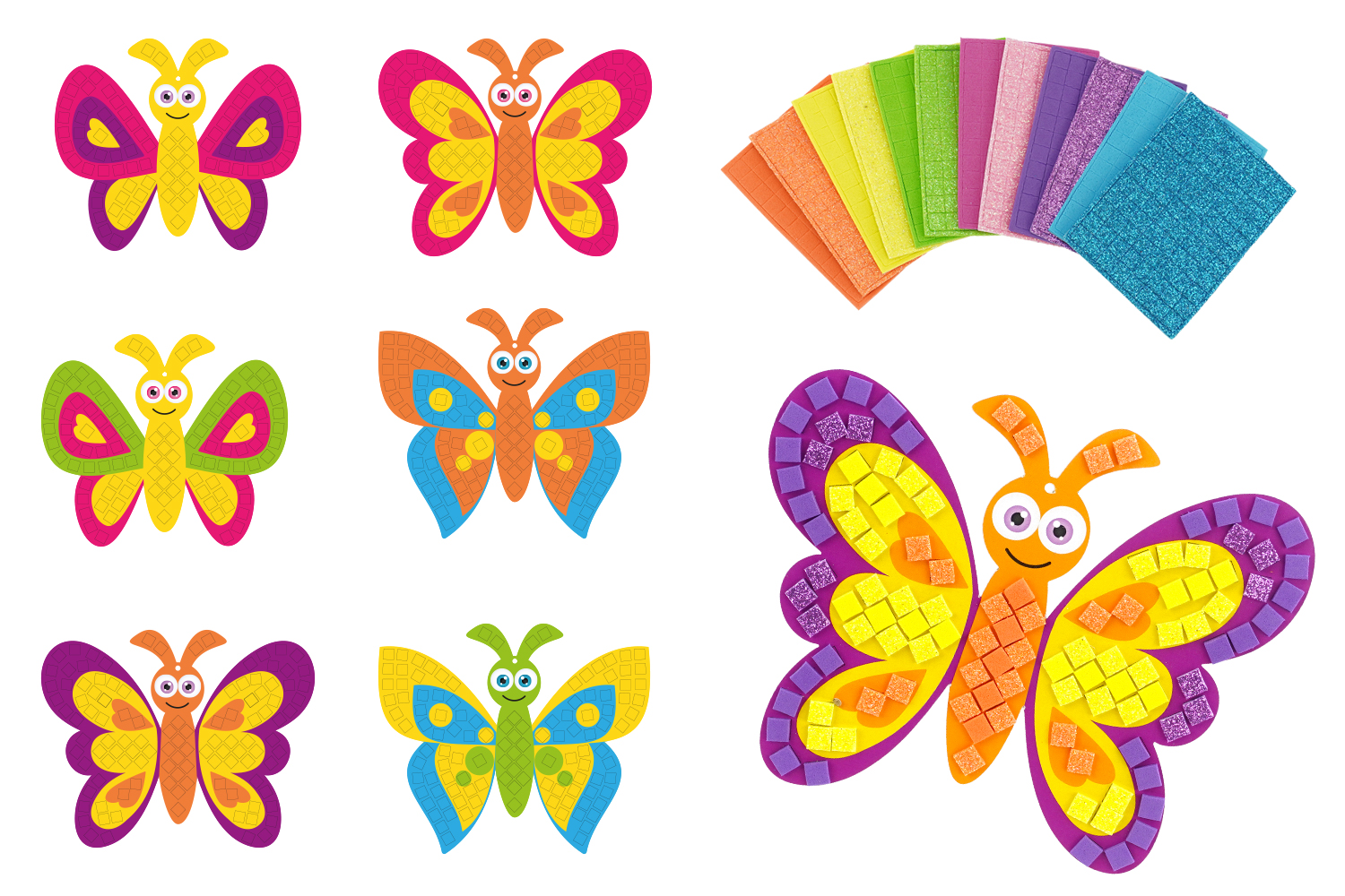 7 pièces D'or Papillon & 6 pièces Mini Papillon Décoration De