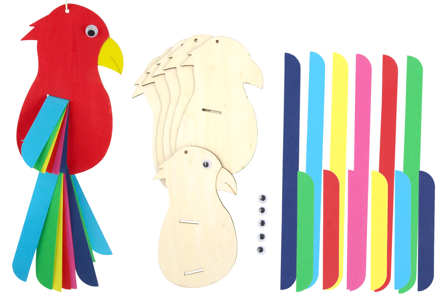 Sonew Maison d'oiseau en bois bricolage perroquets faits à la main