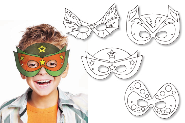 Acheter lot 4 masques de super-héros à décorer
