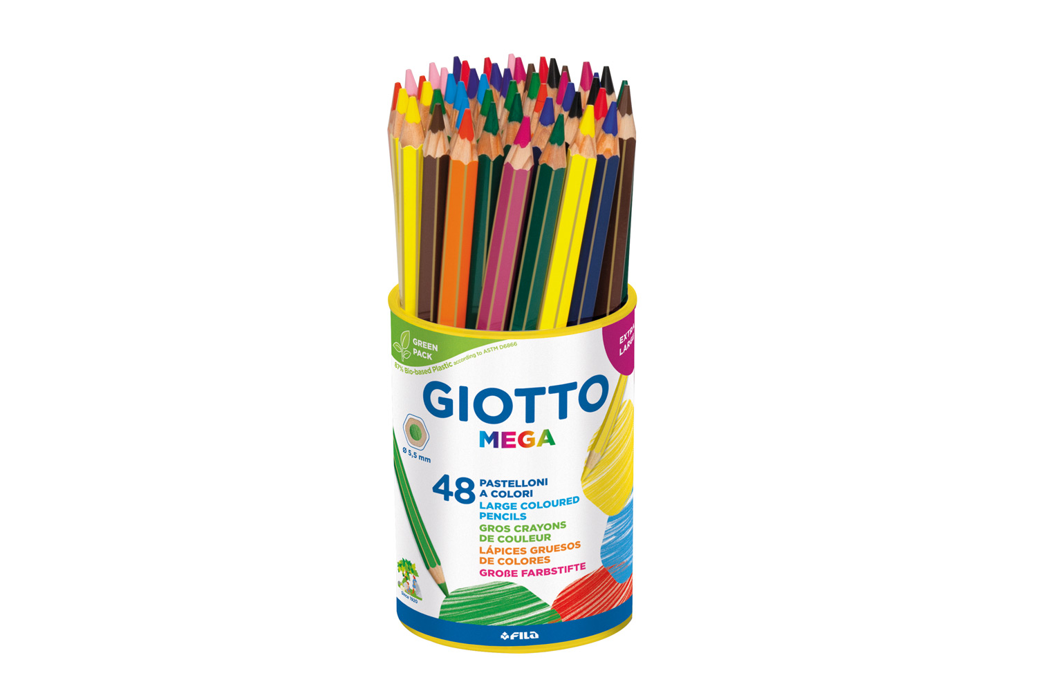 Crayons de couleur Giotto Bébé - 36 Crayons - Crayons de couleur - 10 Doigts
