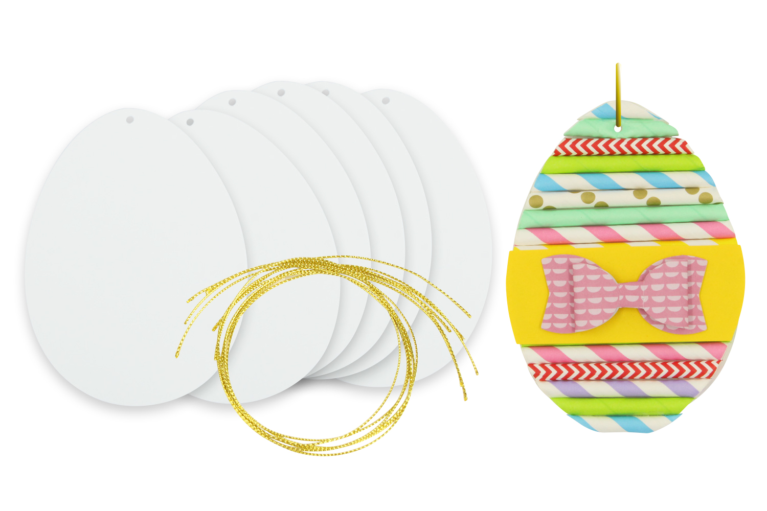 Kit 90 suspensions œufs de pâques - Kits créatifs Pâques - 10 Doigts