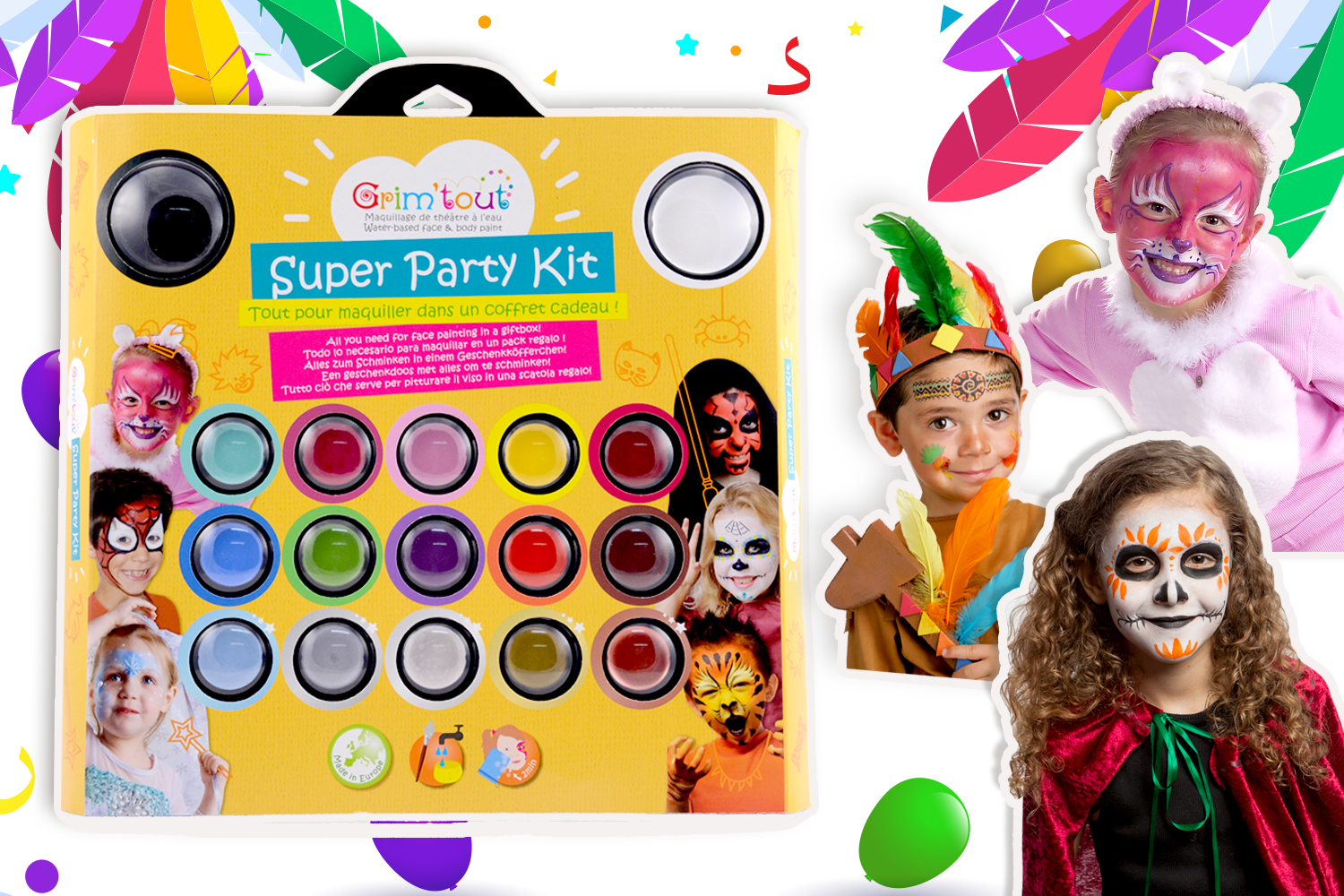 Snazaroo - Palette de maquillage - Halloween - Déguisements pour Enfant -  Se déguiser et se maquiller - Fêtes et anniversaires