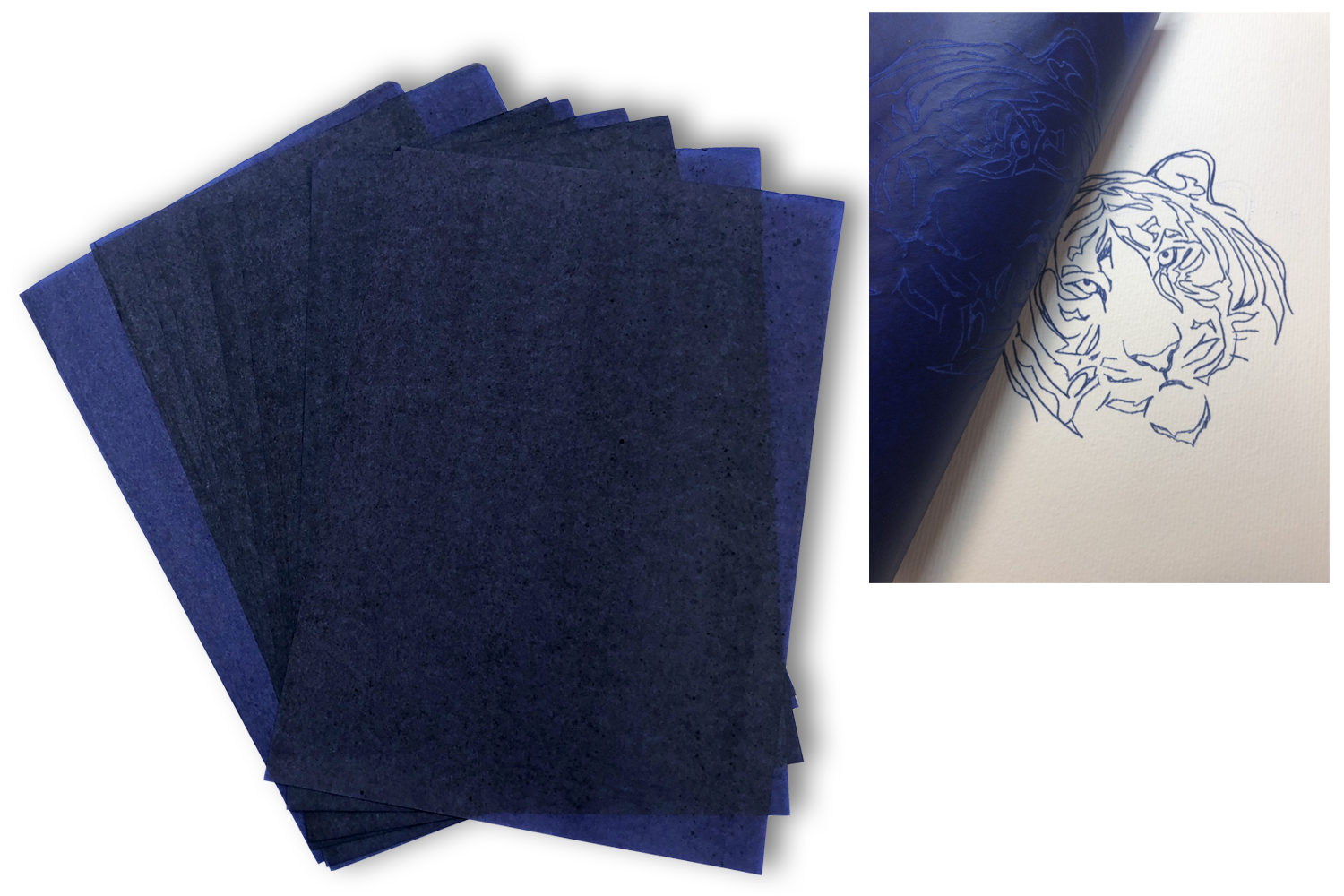 Graine créative Papier carbone - 50 feuilles bleues réutilisables - A4 pas  cher 