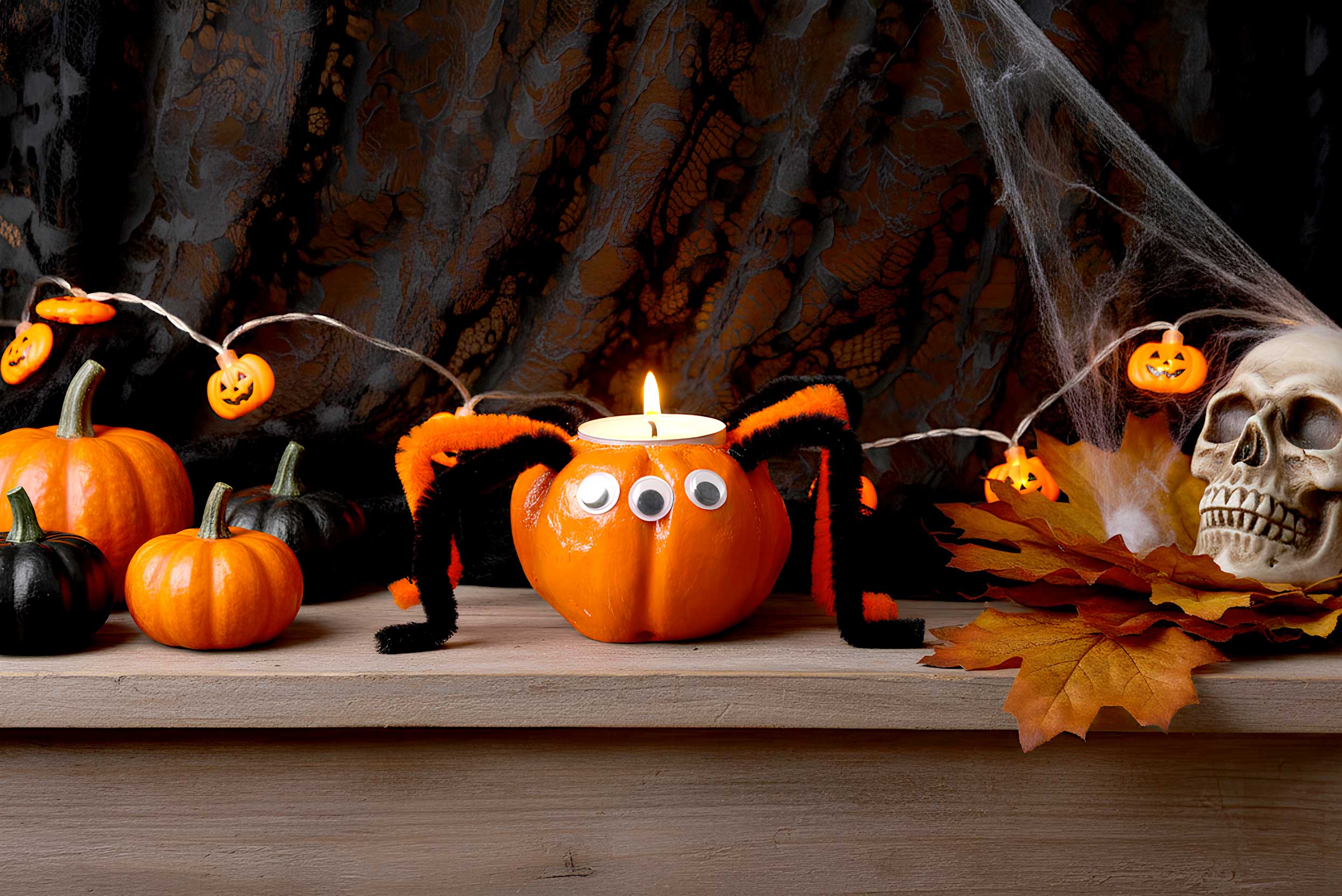 Photophores citrouilles d'Halloween