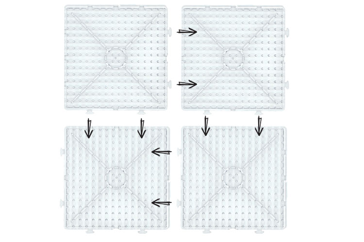 SES Creative Plaque pour perles Technique à repasser : 2 plateaux  transparents pas cher 