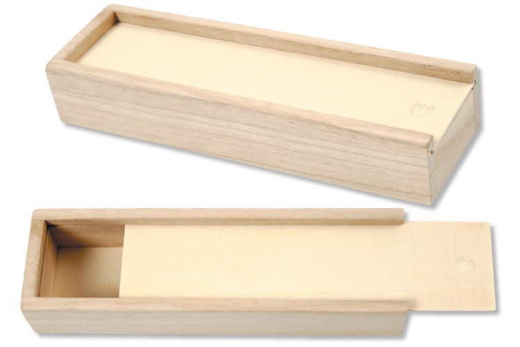 Plumier en bois avec tiroir coulissant - Boîtes en bois - 10 Doigts