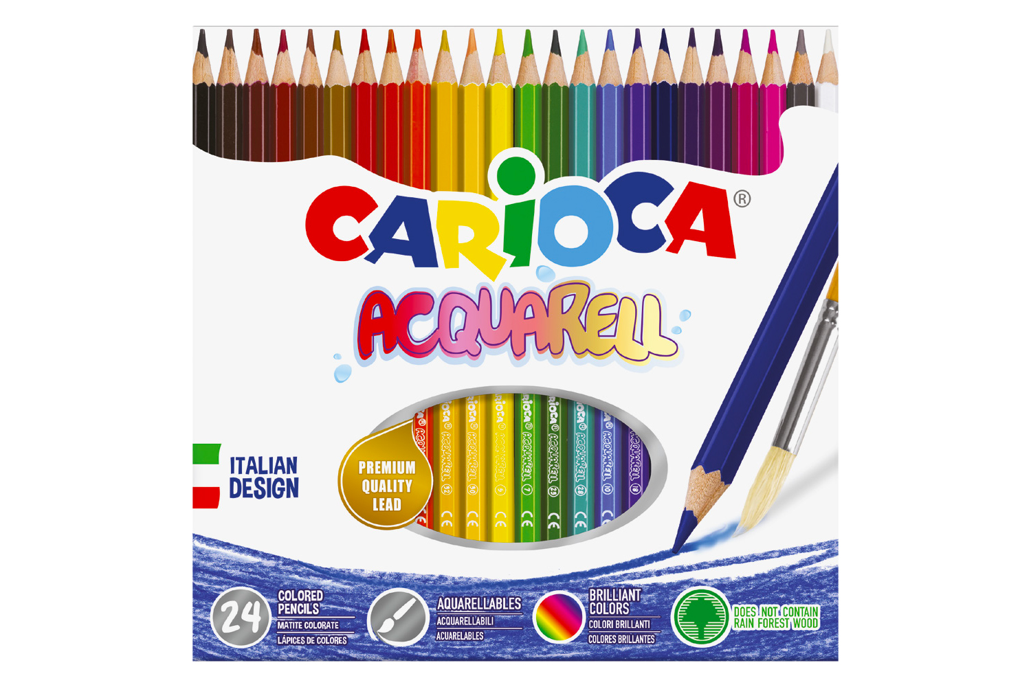 Boîte ronde avec 12 crayons de couleur enfants - Motifs colorés - ON RANGE  TOUT