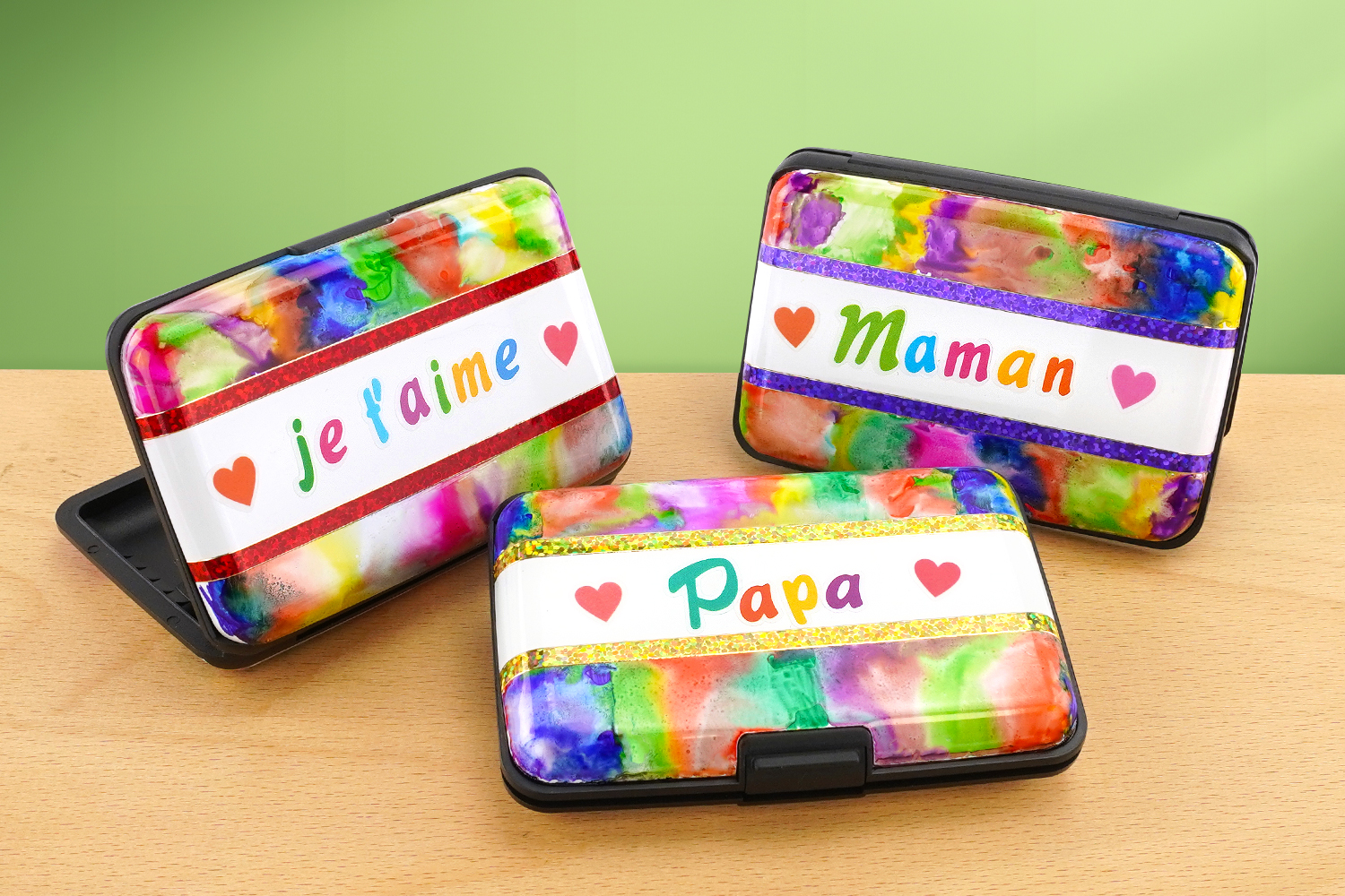 Porte-cartes personnalisés pour la fête des parents