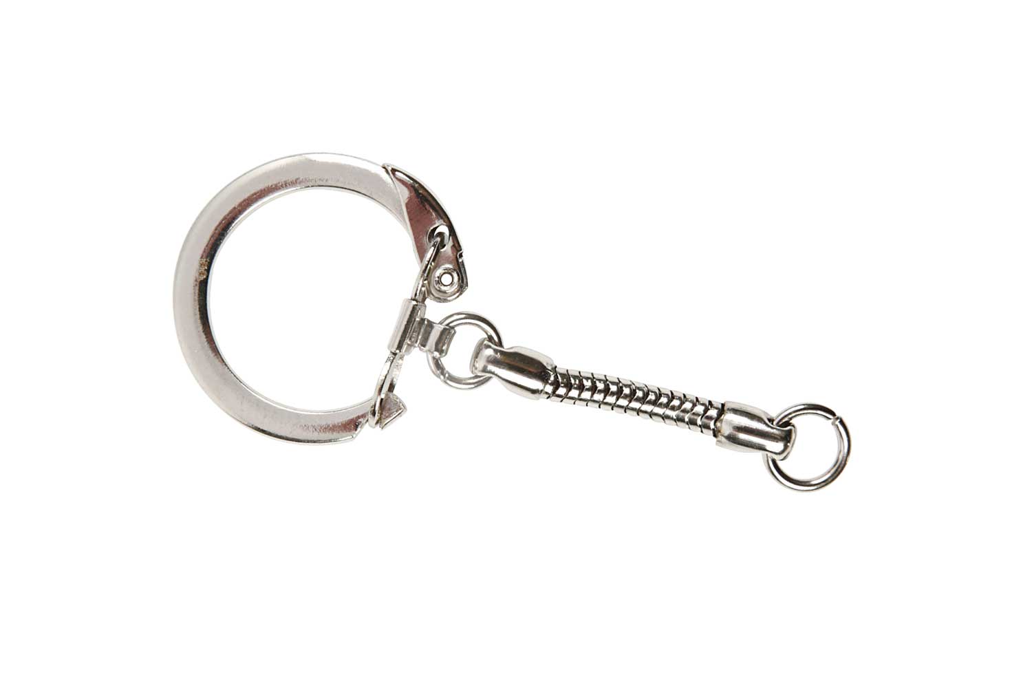 Porte-clés à anneaux avec chaîne - Lot de 25