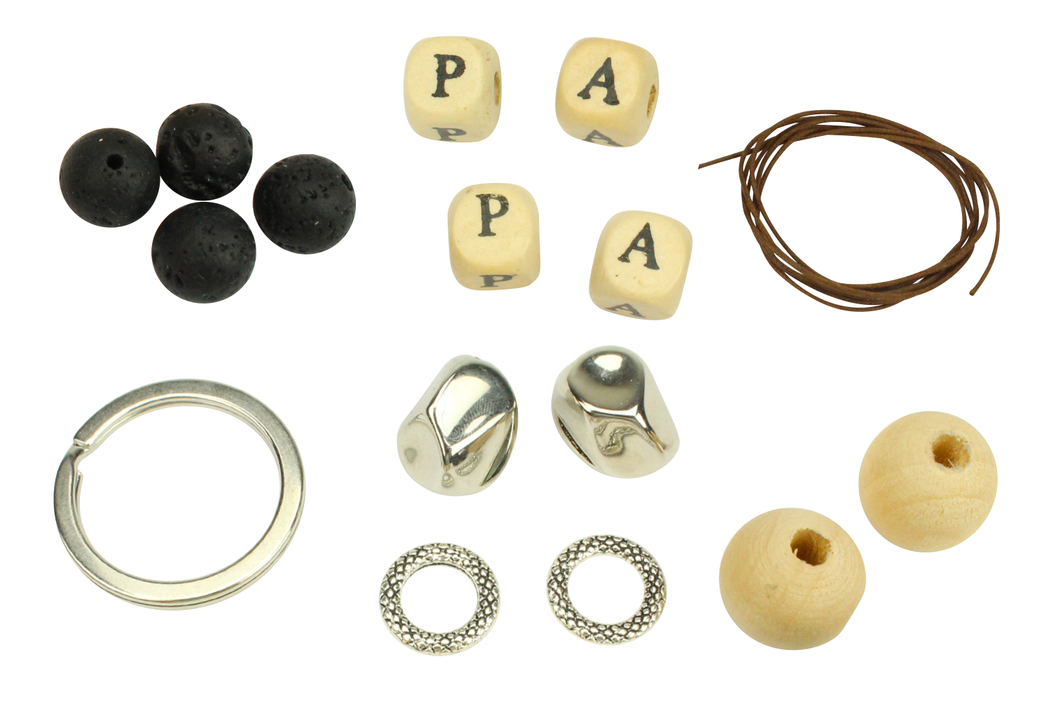 Kit Porte-clés Papa en perles de lave - Porte-clés - 10 Doigts