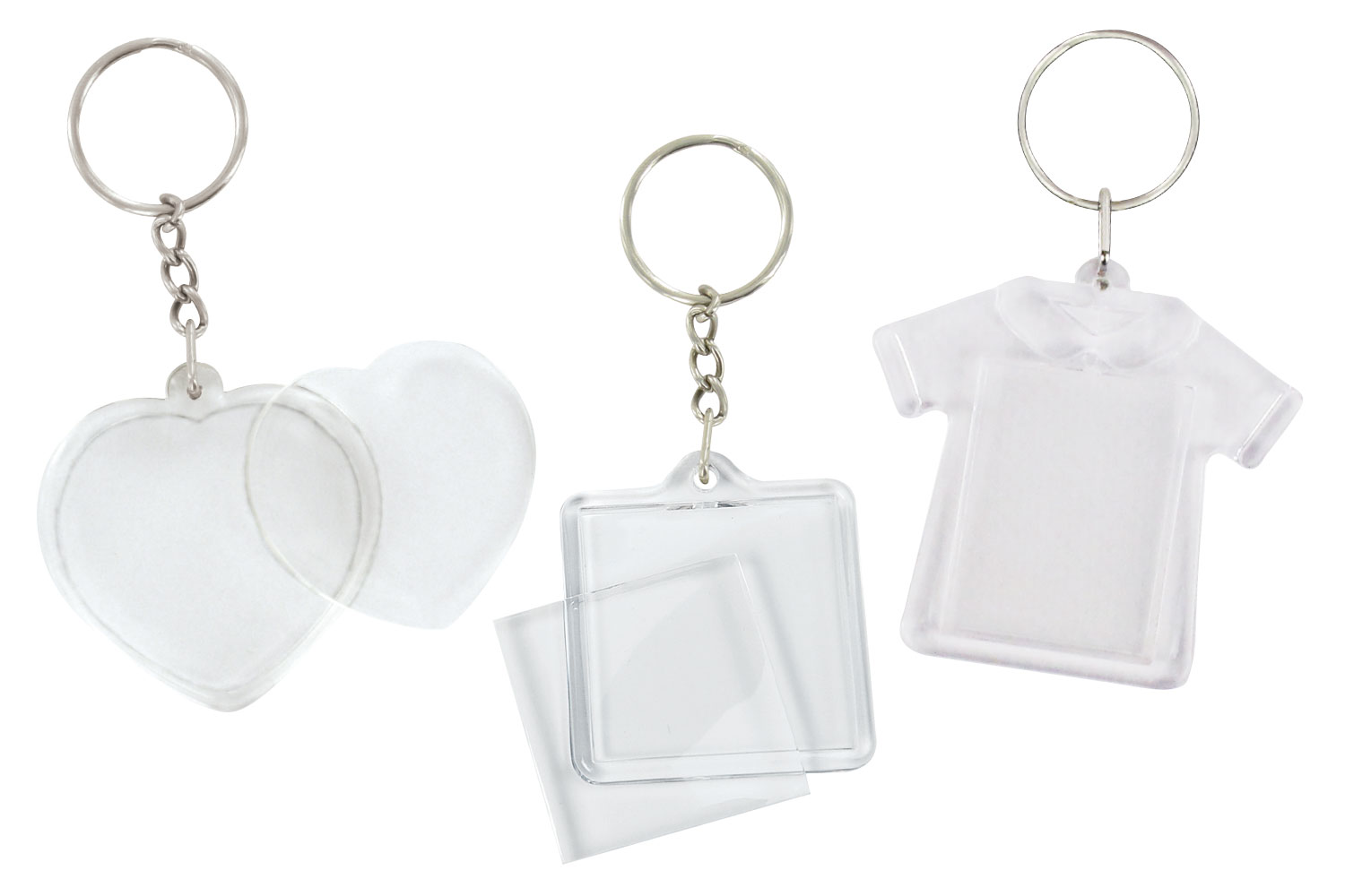 Disque en acrylique transparent et porte-clés Porte-clés en acrylique  transparent Blank pour articles de bricolage et artisanat