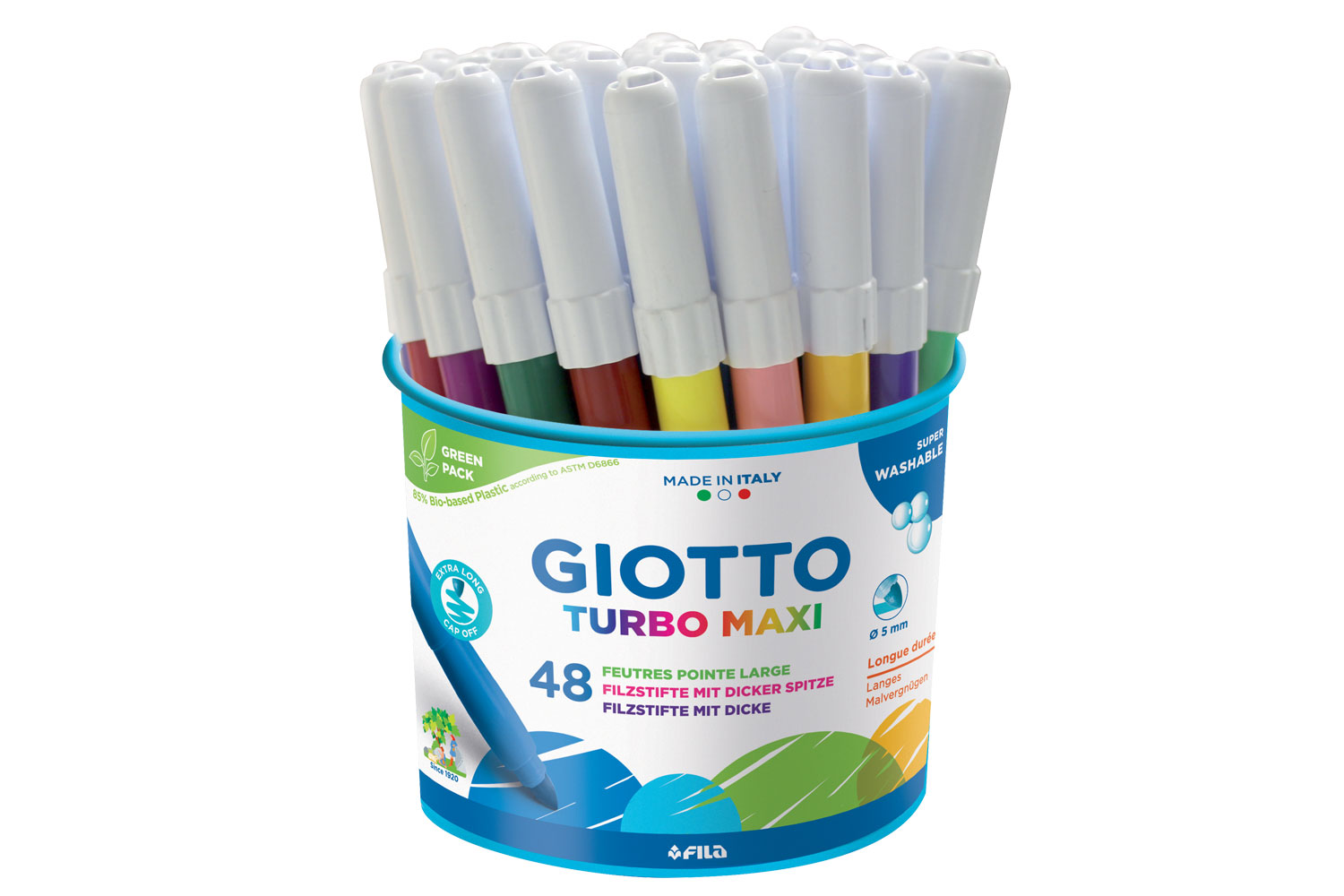 10 Feutres - Giotto - Turbo Maxi Fluo - Plastique créatif - Supports de  dessin et coloriage