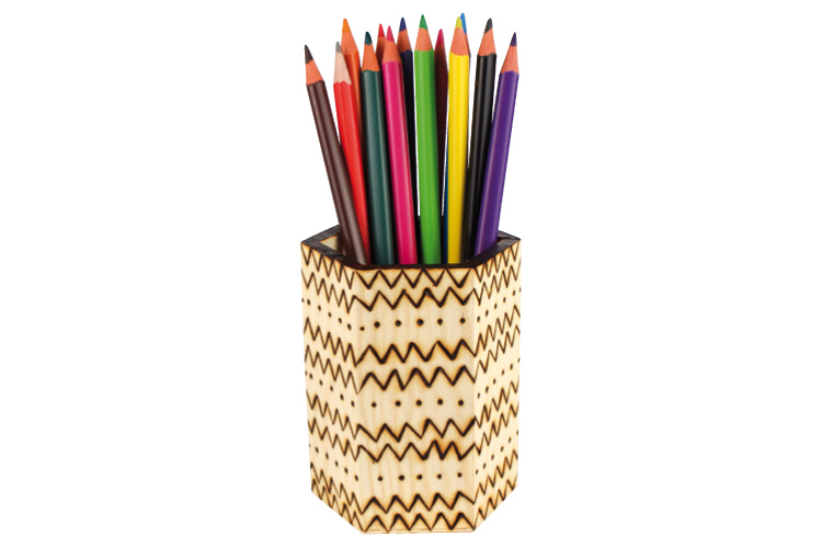Pot à crayons hexagonal - Pour le bureau de Papa - 10 Doigts
