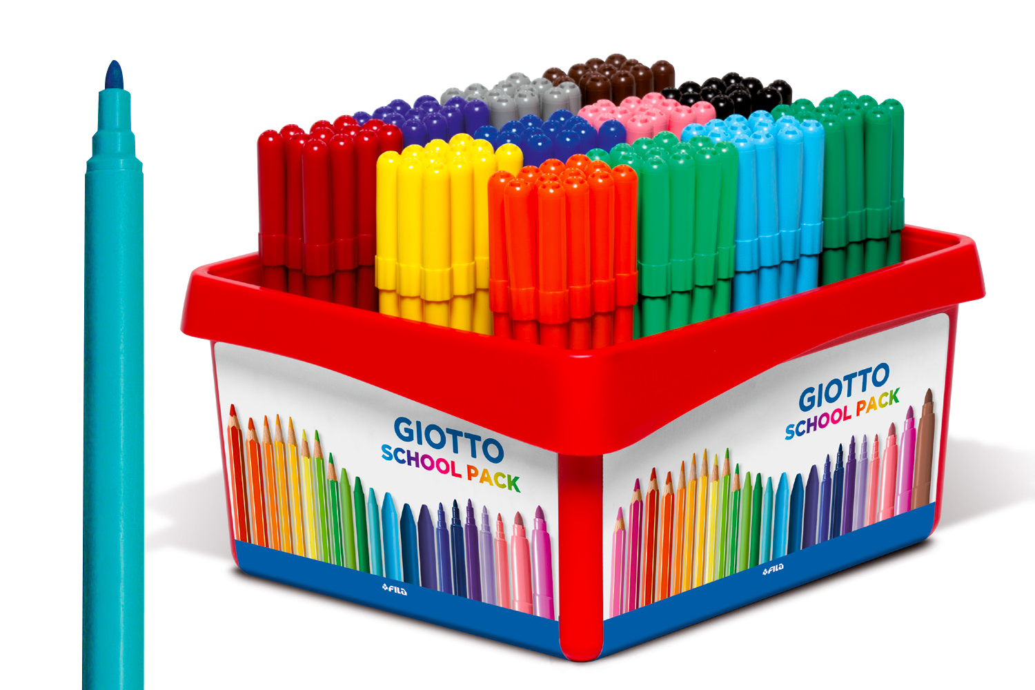 12 feutres - Giotto Turbo advanced - Plastique créatif - Supports de dessin  et coloriage