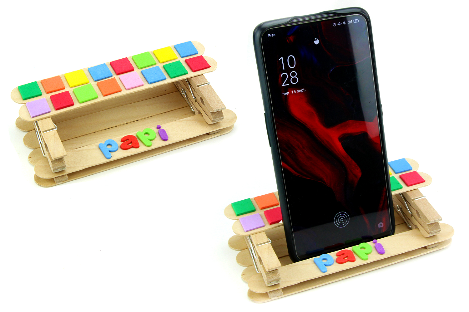 Kit support pour téléphone portable en bois à décorer - Objets divers à  décorer - Creavea