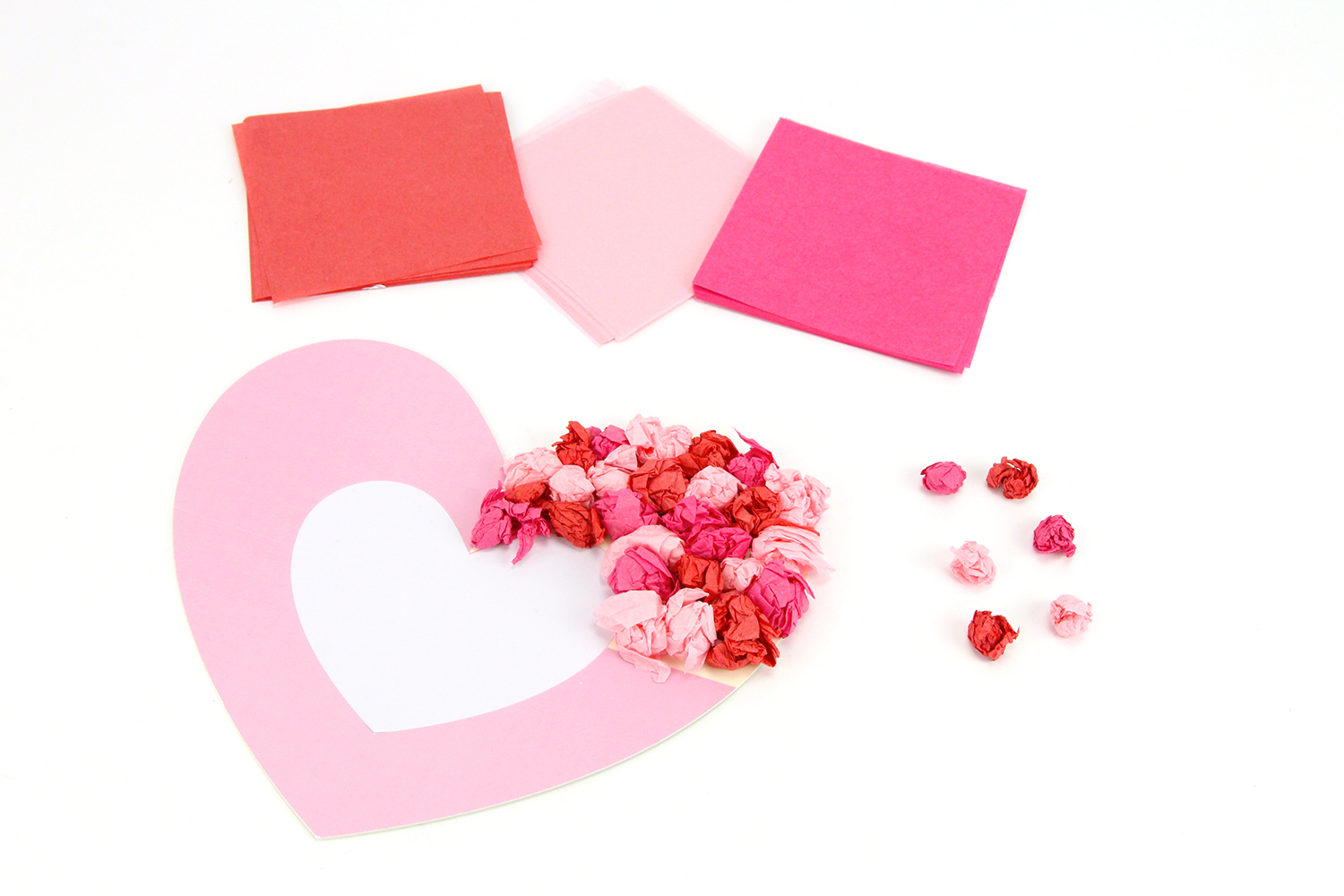Cœurs en papier de soie rouge et rose - 5000 pièces - Décorations en papier  - 10 Doigts